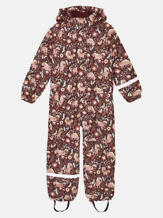 ZigZag Zimski Kombinizon Tower Printed Coverall W-PRO 10000 Z213005 Bordo Rdeča Regular Fit