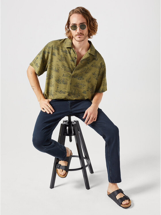 Wrangler Wrangler Jeansy RIVER Niebieski Straight Fit
