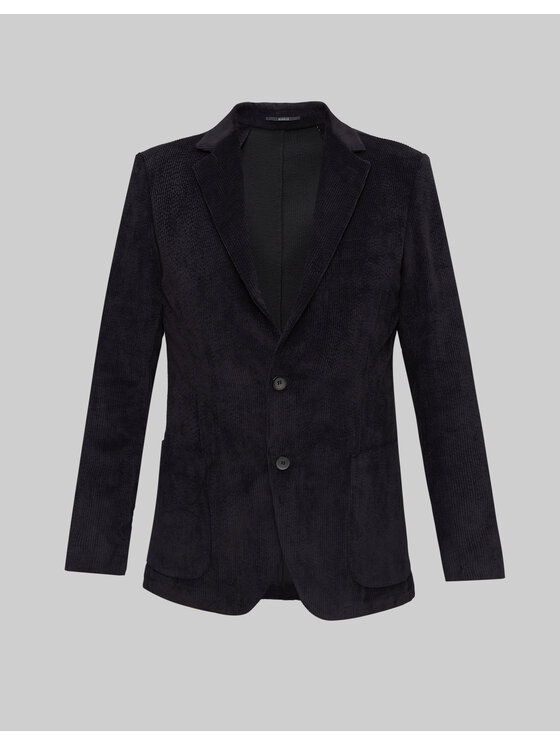 Borgio Borgio Marynarka alluvioni Czarny Slim Fit