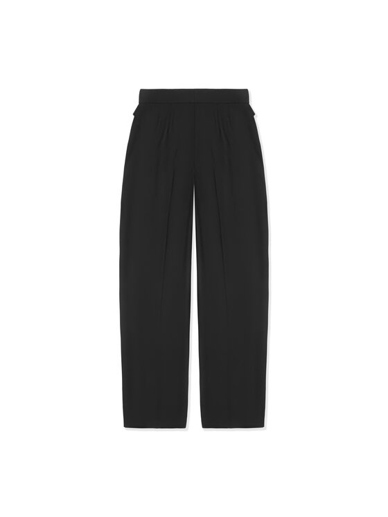 La Mania La Mania Kalhoty z materiálu PIE 2 Černá Classic Fit
