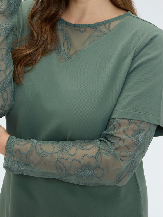 Fiorella Rubino Fiorella Rubino T-shirt G08KL009087N025 Verde Regular Fit