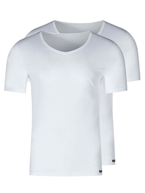 Skiny Skiny Komplet 2 t-shirtów 86911 Biały Slim Fit