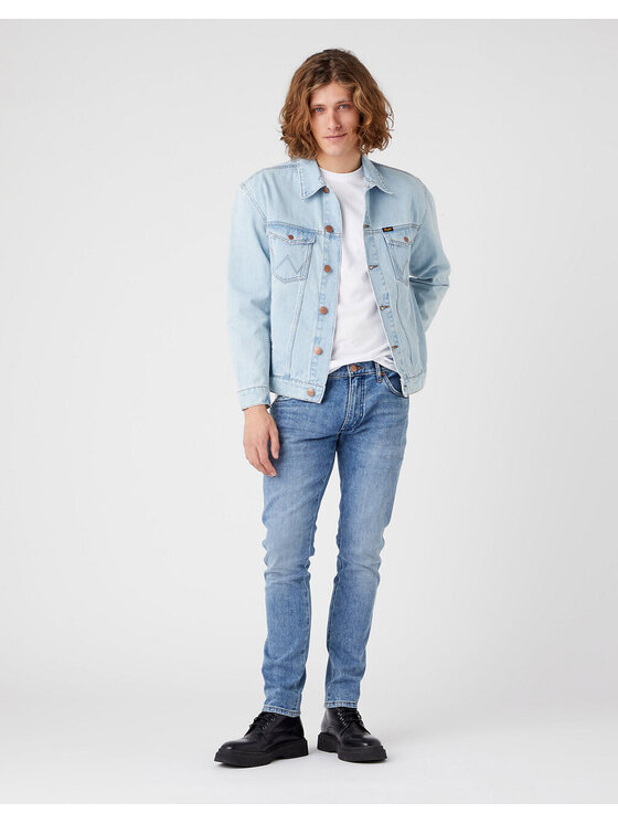 Wrangler Wrangler Kurtka jeansowa Anti Fit Jacket Niebieski Regular Fit