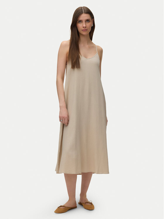 Vero Moda Vero Moda Rochie de vară Emilo 10340519 Bej Loose Fit
