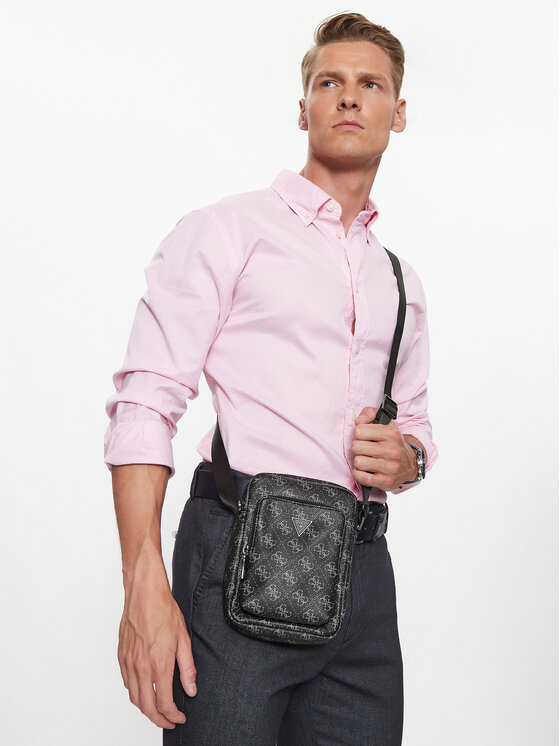 Guess Guess Мъжка чантичка Vezzola Smart HMEVZL P3163 Черен