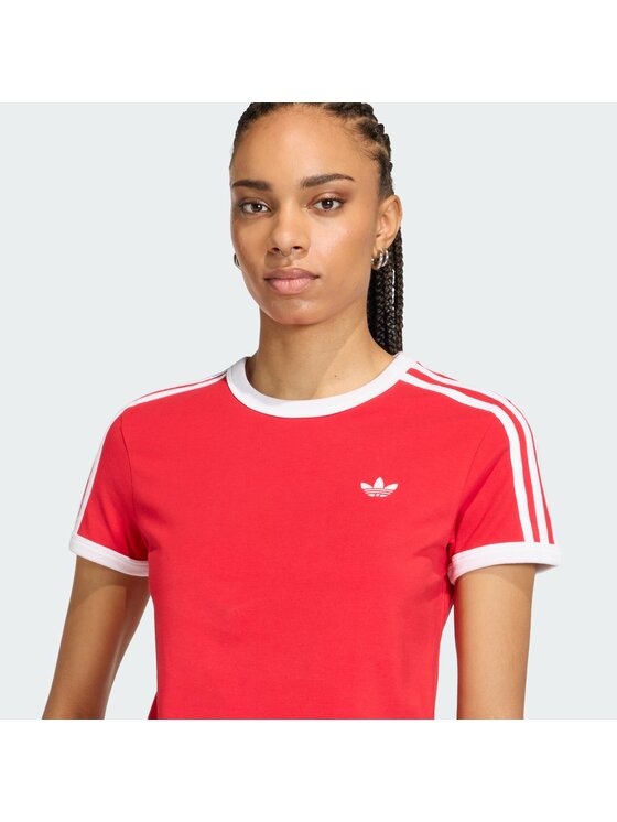 adidas adidas T-shirt 3-Stripes KD3676 Crvena Slim Fit