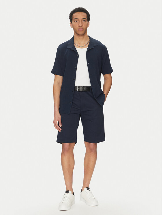 HUGO HUGO Szorty materiałowe Darik241 50505857 Granatowy Regular Fit
