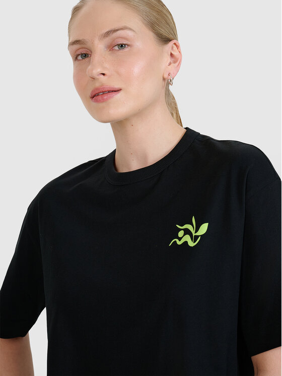 4F 4F T-Shirt CHILLY WAVES Czarny Regular Fit