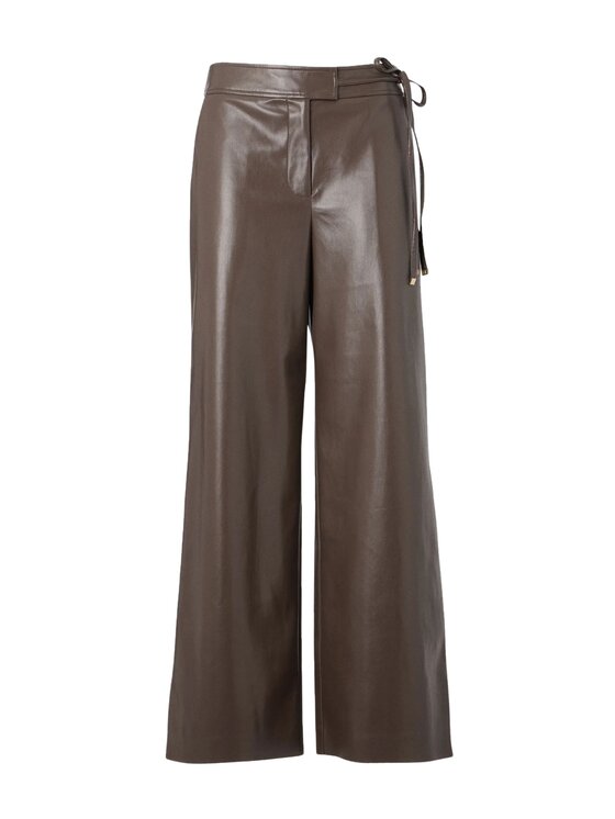 GUESS BY MARCIANO GUESS BY MARCIANO Pantaloni di pelle Gladys wide leg pant Marrone Large Fit