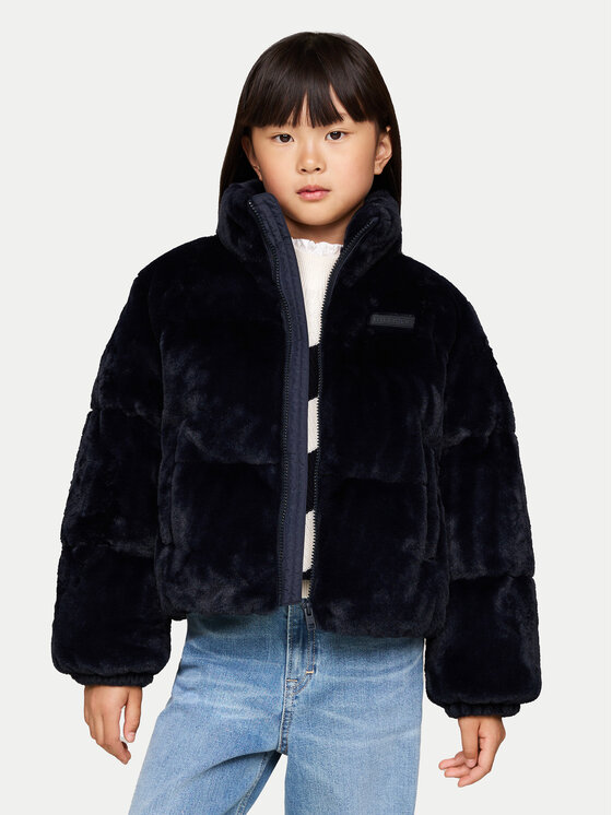 Tommy Hilfiger Tommy Hilfiger Шуба New York KG0KG08369 Cиній Loose Fit