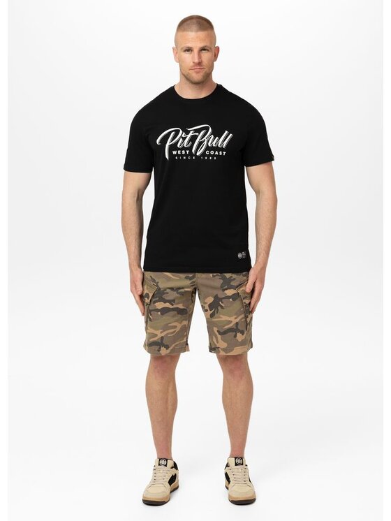 PITBULL PITBULL T-Shirt Koszulka męska EL JEFFE L Czarny Regular Fit