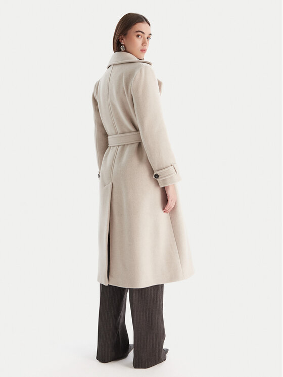 Marella Marella Cappotto di lana Balcone 2523016112 Beige Regular Fit