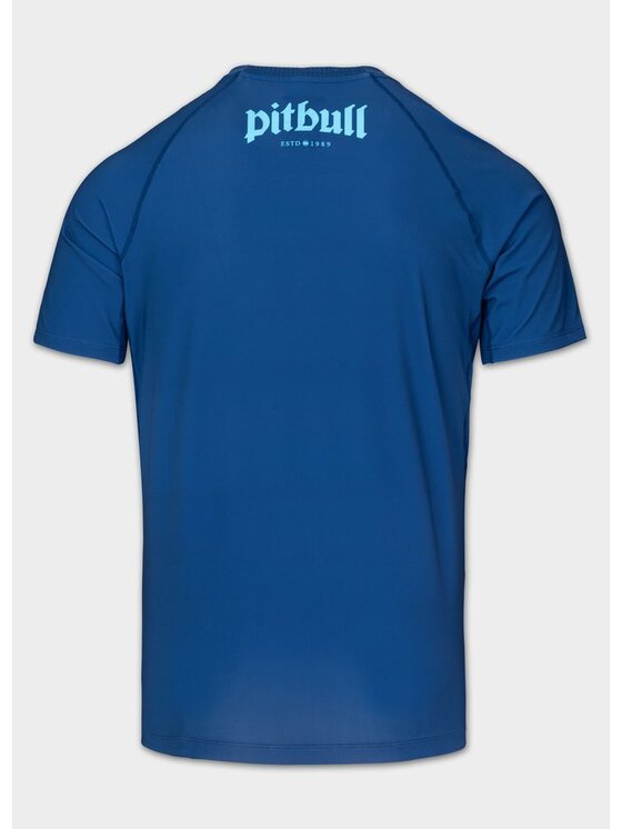 PITBULL PITBULL Koszulka techniczna LOGO PALMS Niebieski Regular Fit