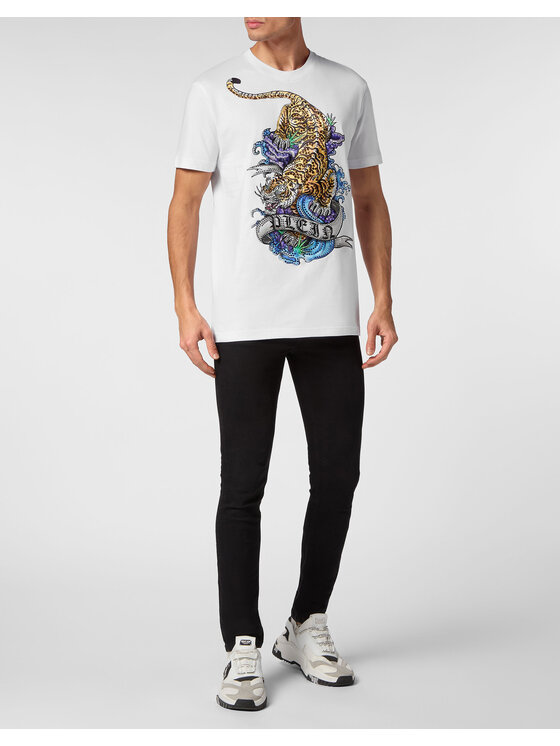 PHILIPP PLEIN PHILIPP PLEIN T-Shirt 9609 Biały Regular Fit