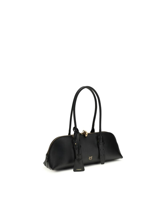 PINKO PINKO Borsetta Black Calf Leather Bos Taurus Shoulder Nero