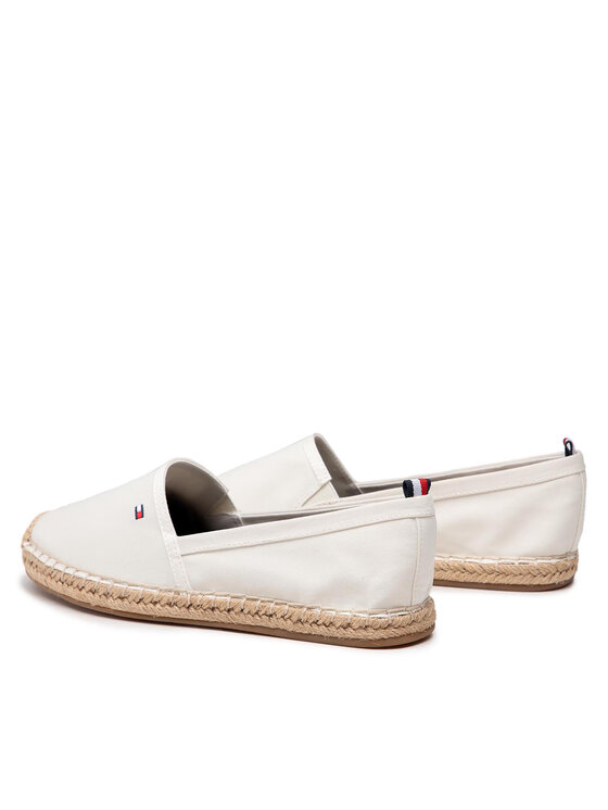 Tommy Hilfiger Tommy Hilfiger Espadrilles Basic Tommy Flat Espadrille FW0FW04827 Balts