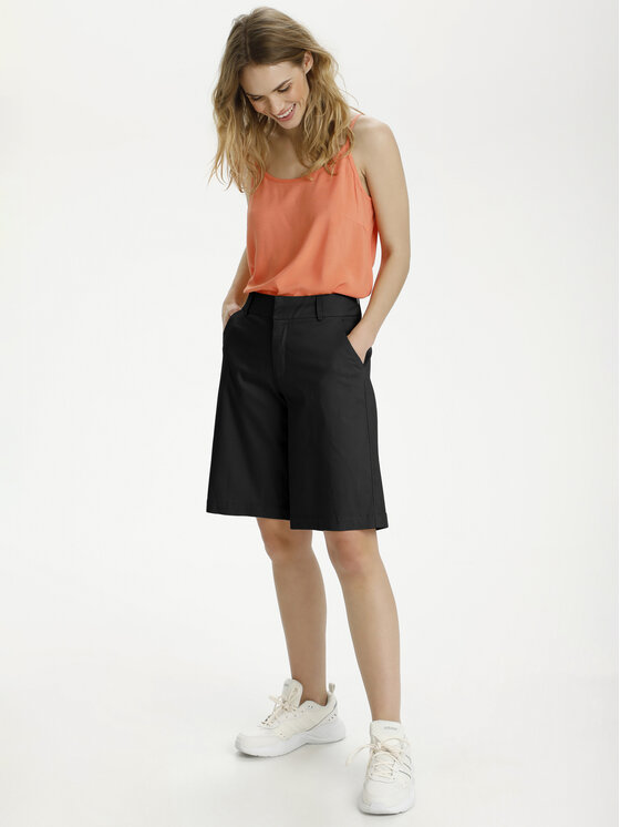 Kaffe Kaffe Σορτς υφασμάτινο Lea 10505457 Μαύρο Regular Fit