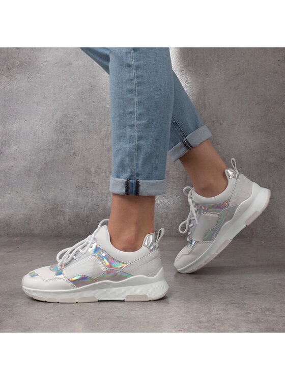 Tommy Hilfiger Sneakers Lifestyle Iridescent Sneaker FW0FW04391 WeiB Modivo