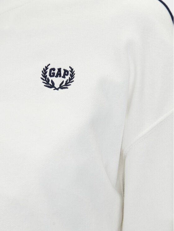 Gap Gap Majica dugih rukava 732240-03 Bijela Regular Fit