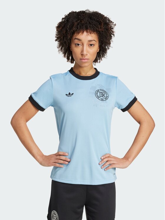adidas adidas Koszulka techniczna Germany Anniversary Jersey Błękitny Regular Fit