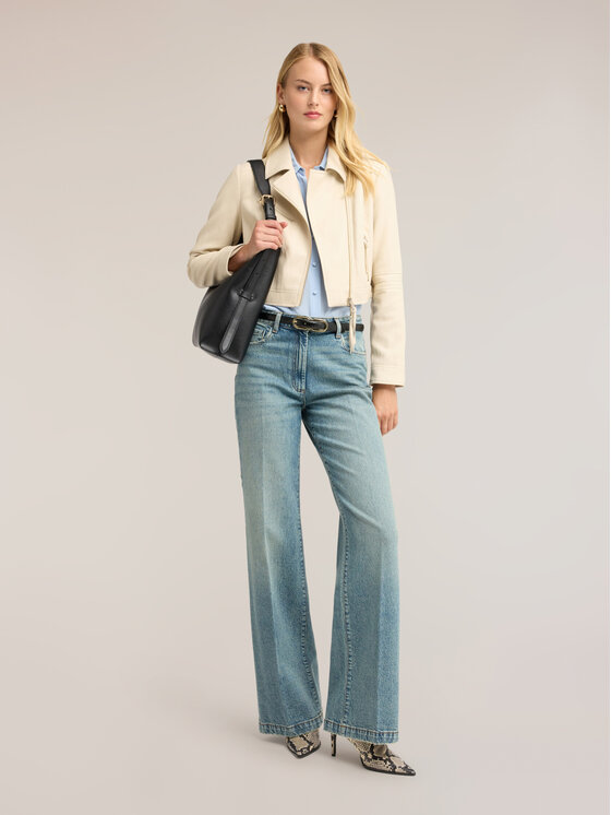 Motivi Motivi Jeansy P489Q104725N004 Turkusowy Over Fit