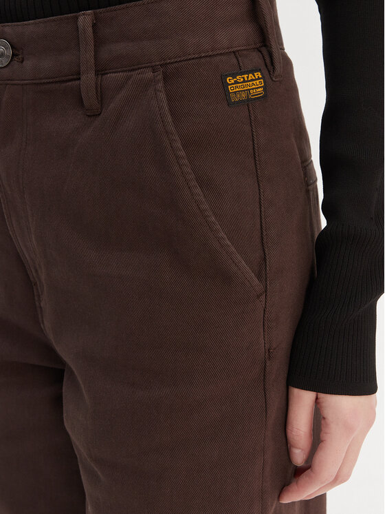 G-Star Raw G-Star Raw Medžiaginės kelnės Deck 2.0 D26432-E078 Ruda Wide Leg