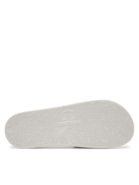 Calvin Klein Jeans Calvin Klein Jeans Şlapi Slide Hf Mono Cv YM0YM01282 Alb
