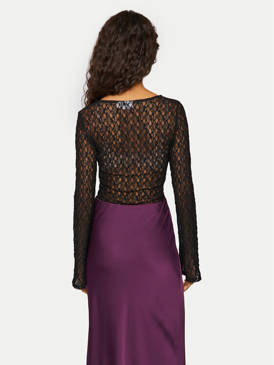 Vila Vila Bodi Kaylee 14101423 Črna Slim Fit