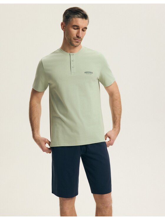 Henderson Henderson Piżama 44604 Zielony Regular Fit