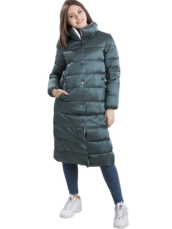 Perso Perso Płaszcz zimowy BLH201026F Zielony Regular Fit