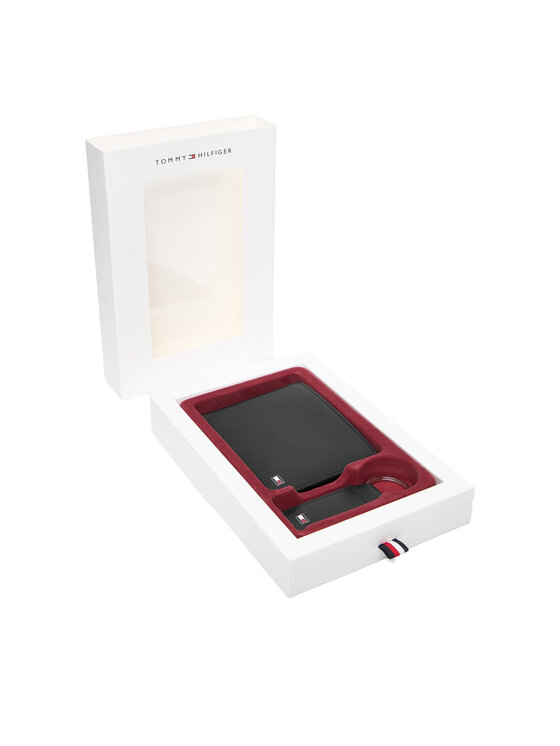 Tommy Hilfiger Tommy Hilfiger Zestaw portfel i brelok Gp Eton Cc And Coin Pckt Keyfob AM0AM07931 Czarny