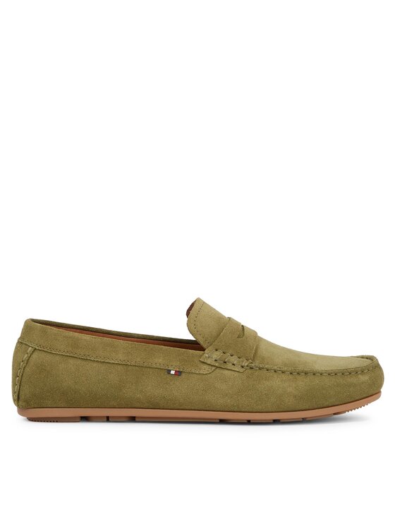 Tommy Hilfiger Mokasīni Casual Hilfiger Suede Driver FM0FM04998 Haki