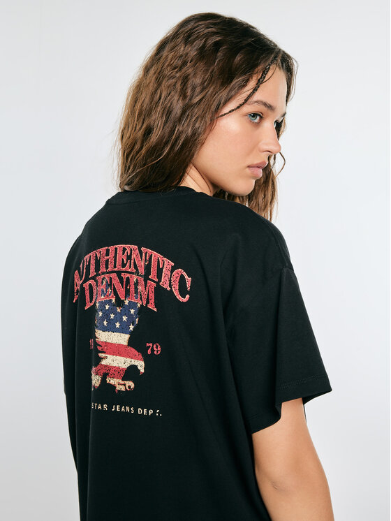BIG STAR BIG STAR T-Shirt CALISANA Czarny Oversize