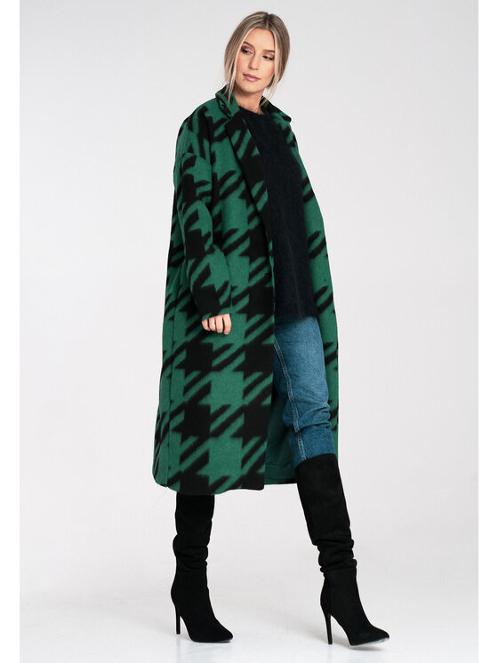 FIGL FIGL Płaszcz zimowy M1112 Zielony Regular Fit