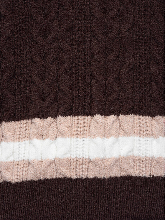 Ombre Ombre Svetr OW-SW-E0023 Tmavě hnědá Regular Fit
