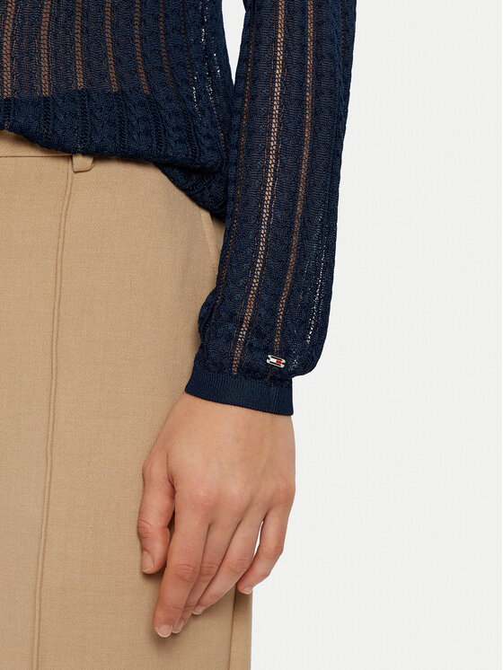 Tommy Hilfiger Tommy Hilfiger Sweater WW0WW44454 Sötétkék Slim Fit