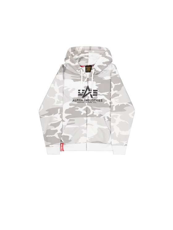 Alpha Industries Alpha Industries Bluza Basic Camo Zip Hoodie Kolorowy Regular Fit
