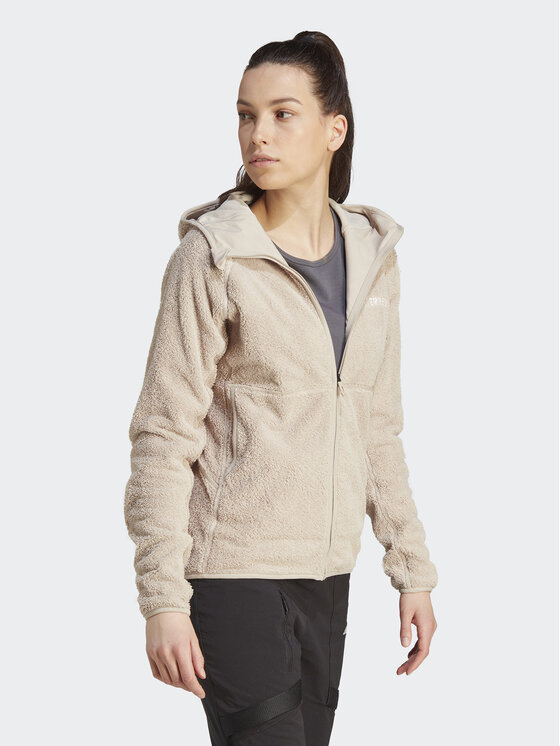 adidas adidas Fliso džemperis Terrex Techrock Reversible High-Pile-Fleece IB1862 Smėlio Slim Fit