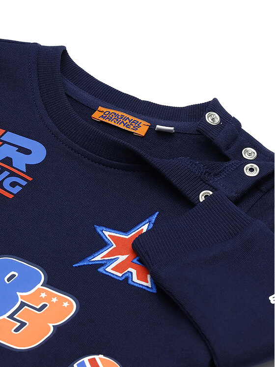 Original Marines Original Marines Pulóver DDP0251NM Sötétkék Regular Fit