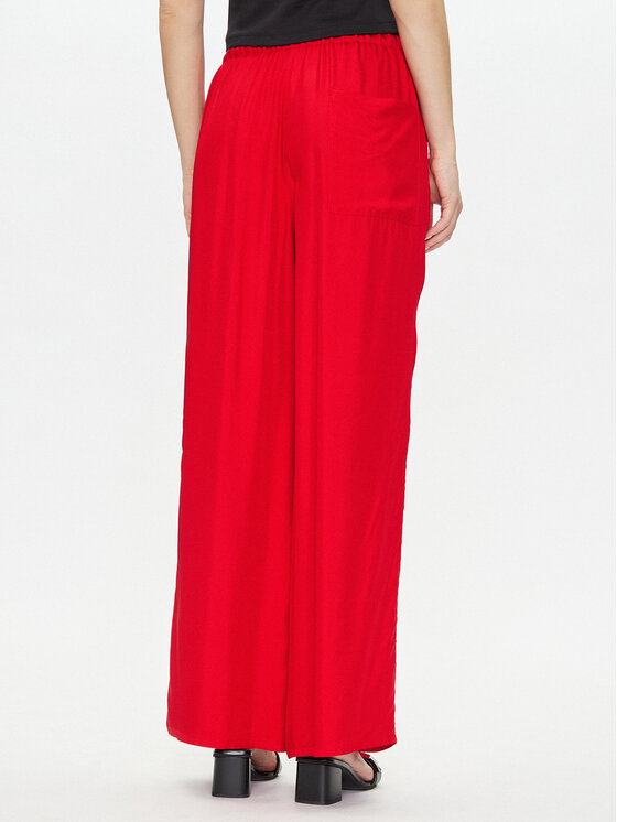 Calvin Klein Calvin Klein Pantaloni din material LV044B932G Roșu Wide Leg