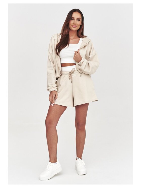 Makadamia Makadamia Dres A15 Beżowy Loose Fit