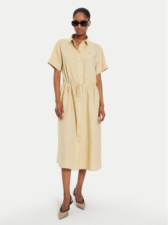 Női Ing ruha Tommy Hilfiger, Méret: 44, Bézs, WW0WW41911