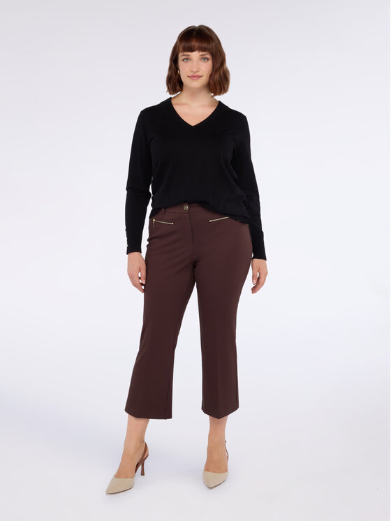Fiorella Rubino Fiorella Rubino Pantaloni di tessuto P183L002209N022 Marrone Flare Fit