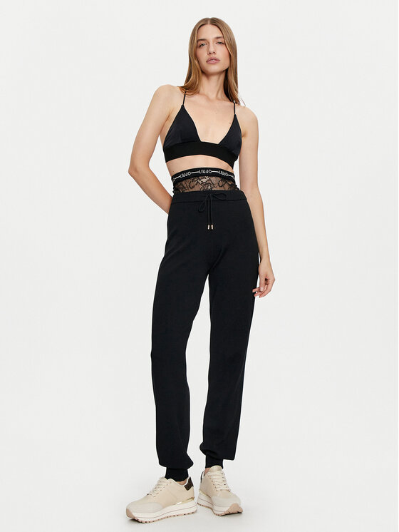 Liu Jo Sport Liu Jo Sport Παντελόνι υφασμάτινο TF4041 MS63L Μαύρο Regular Fit