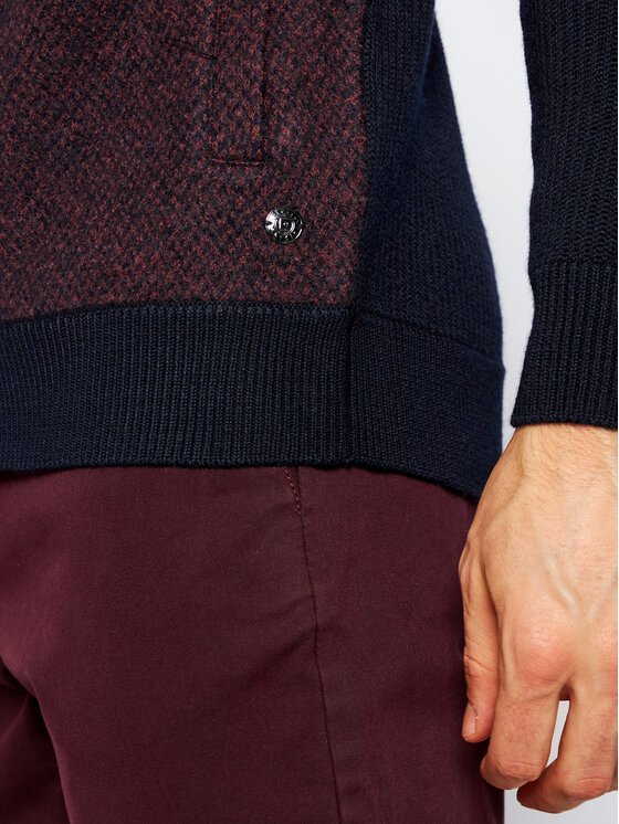 Pierre Cardin Pierre Cardin Cardigan 55648/000/2537 Bordeaux Regular Fit