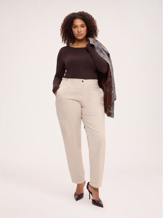 Fiorella Rubino Fiorella Rubino Bluzka G0EDL009352N022 Brązowy Regular Fit