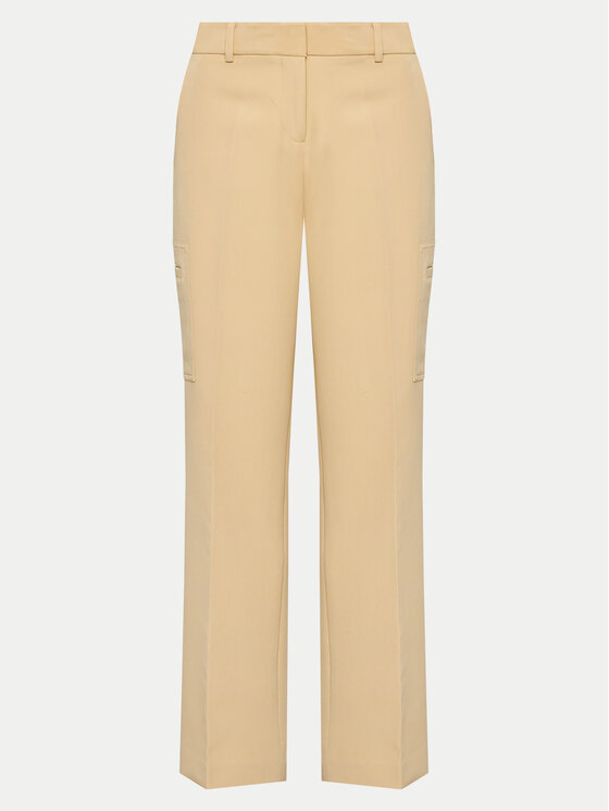 DKNY Bavlnené nohavice UB4PX263 Béžová Regular Fit