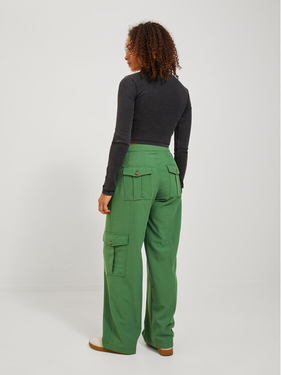JJXX JJXX Текстилни панталони 12238354 Зелен Regular Fit