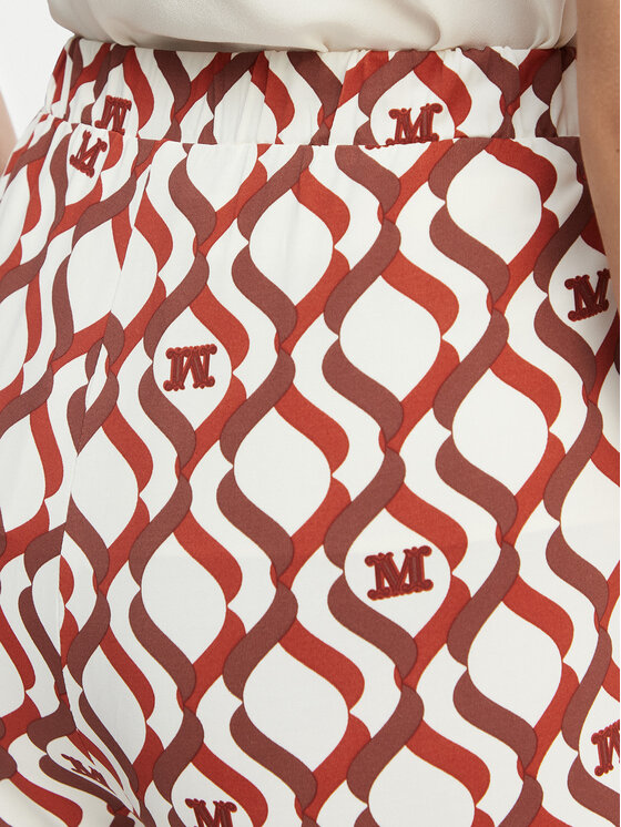 Max Mara Beachwear Max Mara Beachwear Medžiaginės kelnės Bchabate 2616781029 Spalvota Relaxed Fit