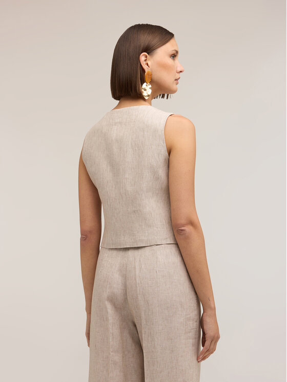 Motivi Motivi Camicia L017Q000080N0R2 Crema Regular Fit